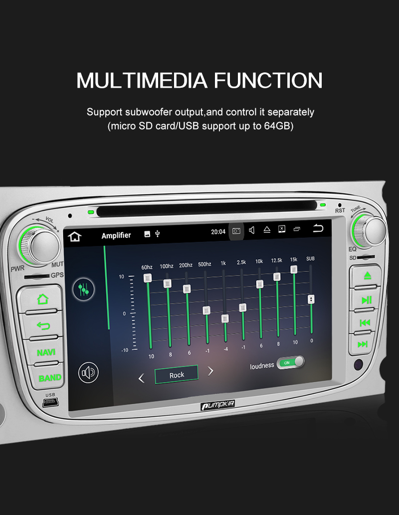 Pumpkin Android 9 Autoradio DVD GPS Navi WiFi Für Ford