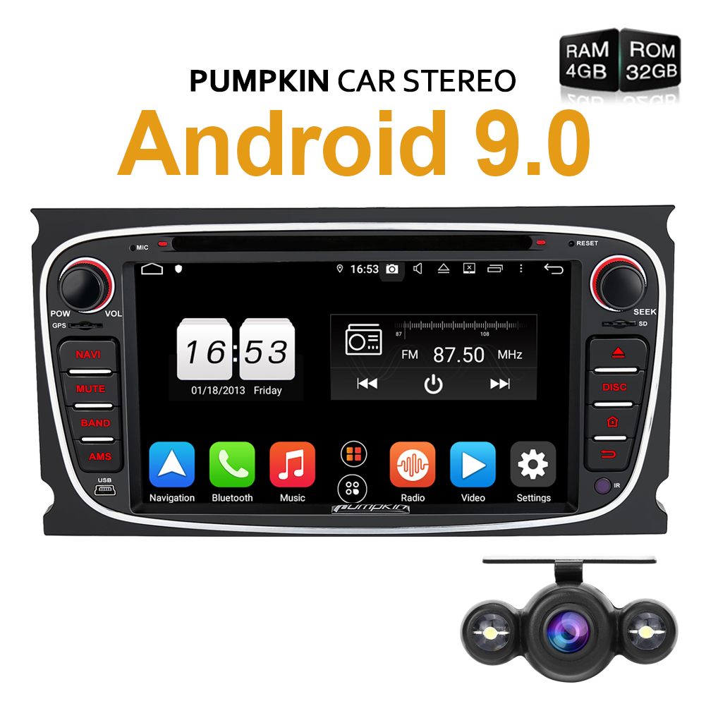 Pumpkin 7"Android 9.0 Autoradio mit Kamera Navi BT GPS DVD